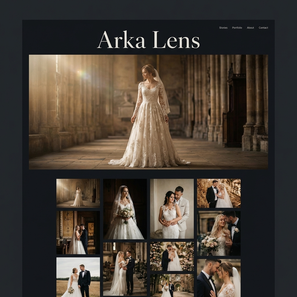 Arka Lens - Luxury Wedding Photography Portfolio Design