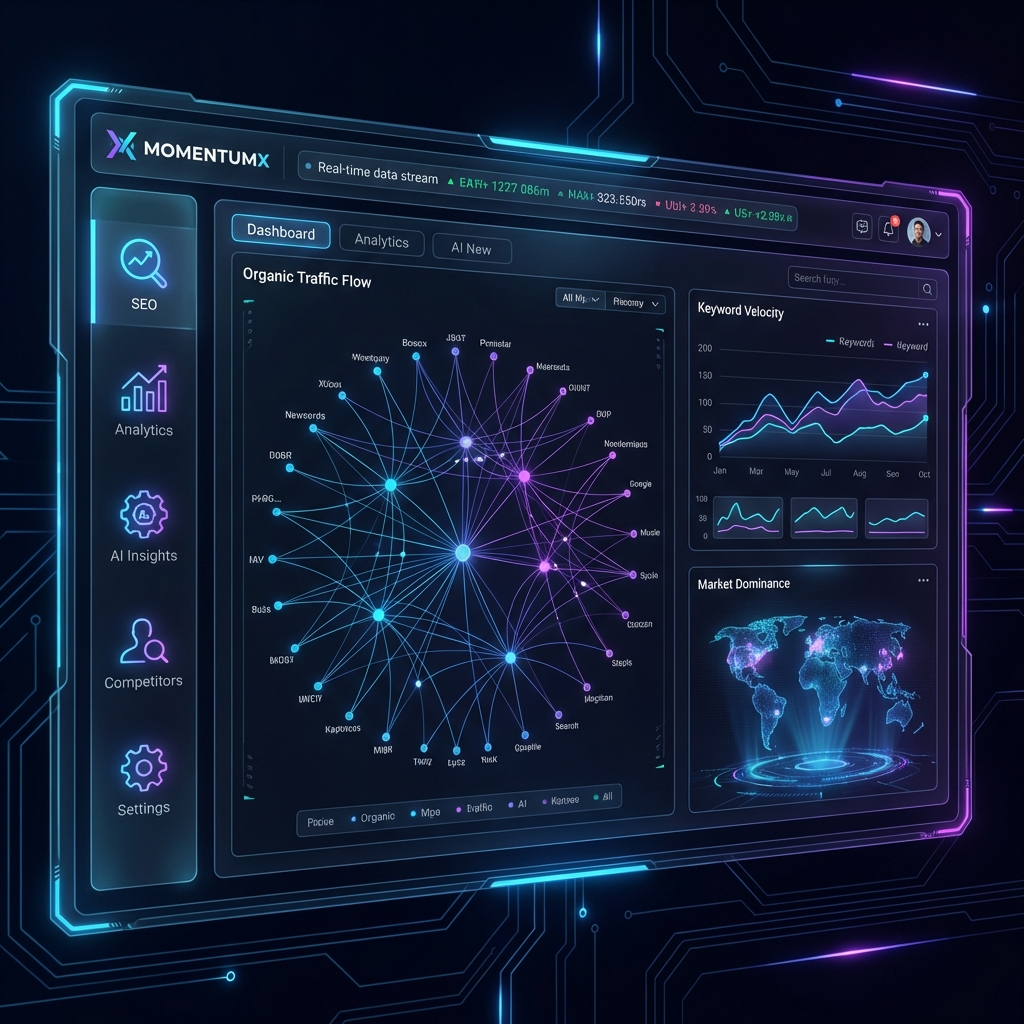 MomentumX Media - SEO Analytics Dashboard & Data Visualization